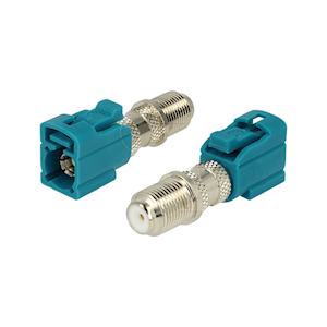 FME Female to FAKRA Female Waterblue Antenna Adaptor (CFF.FMEJ-NEUJ)